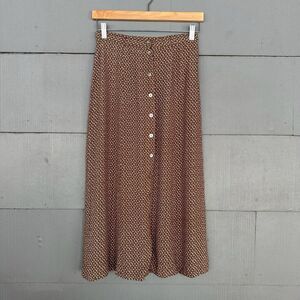 Liz Claiborne Emma James Vintage Geo Print Button Front Midi Skirt - Wms 6